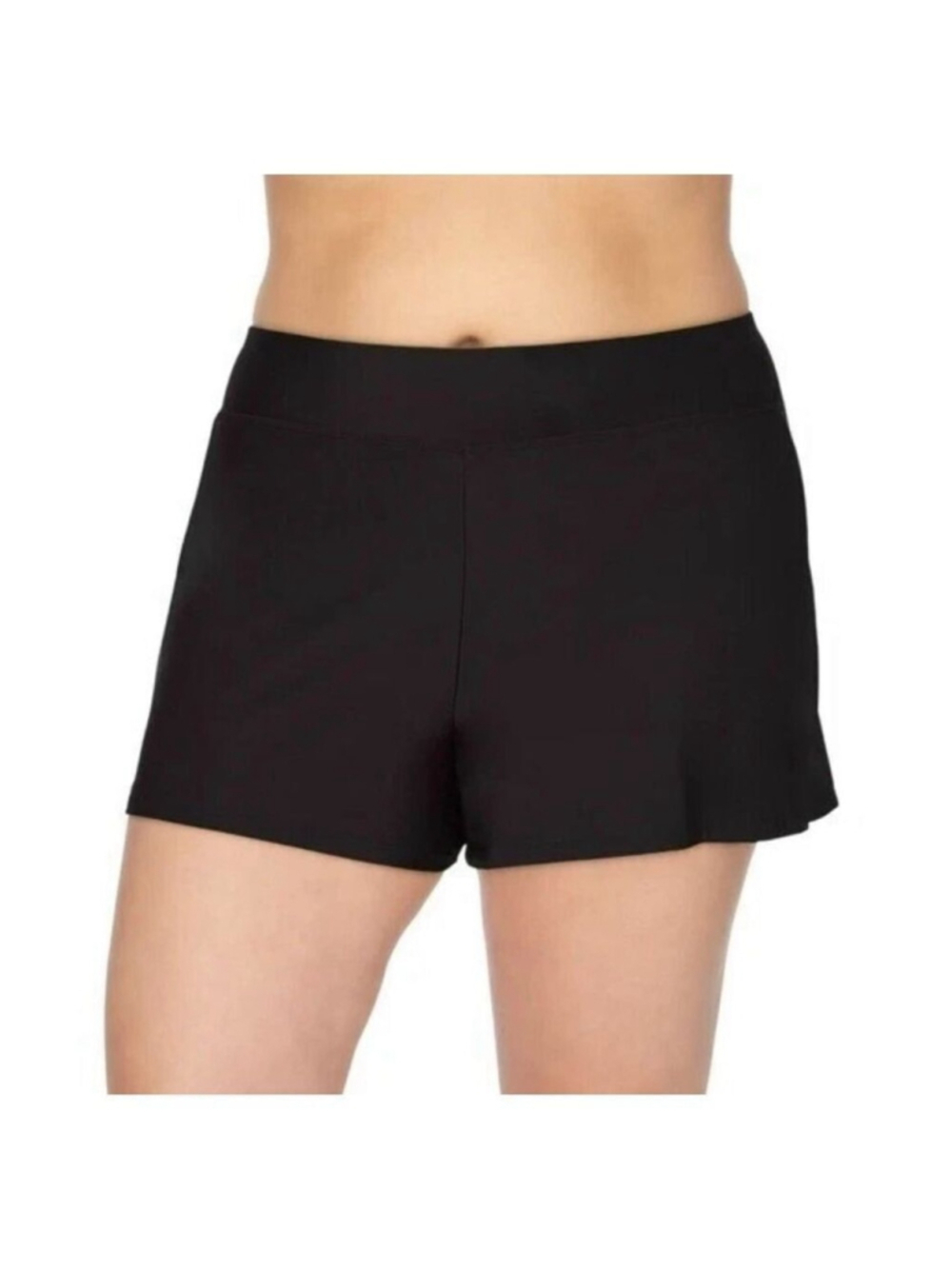 Swim Solutions Plus Size Swim Shorts, Style 525044X, Black, 22W, MSRP $64. NWT!